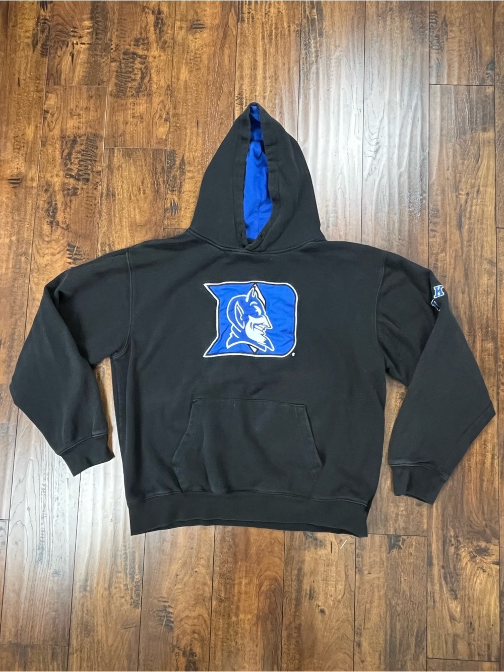 VTG Duke Blue Devils Hoodie Black Stadium Athletics Embroidered NCAA Men’s XL.